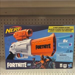 Nerf Fortnite SR Blaster with Orange and White Design